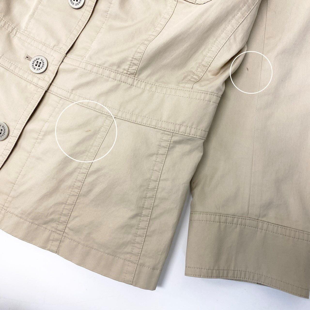 78d9 BURBERRY LONDON バーバリー ロンドン シャツジャケット Shirt Jacket サイズ38 ベージュ 山陽商会t18r