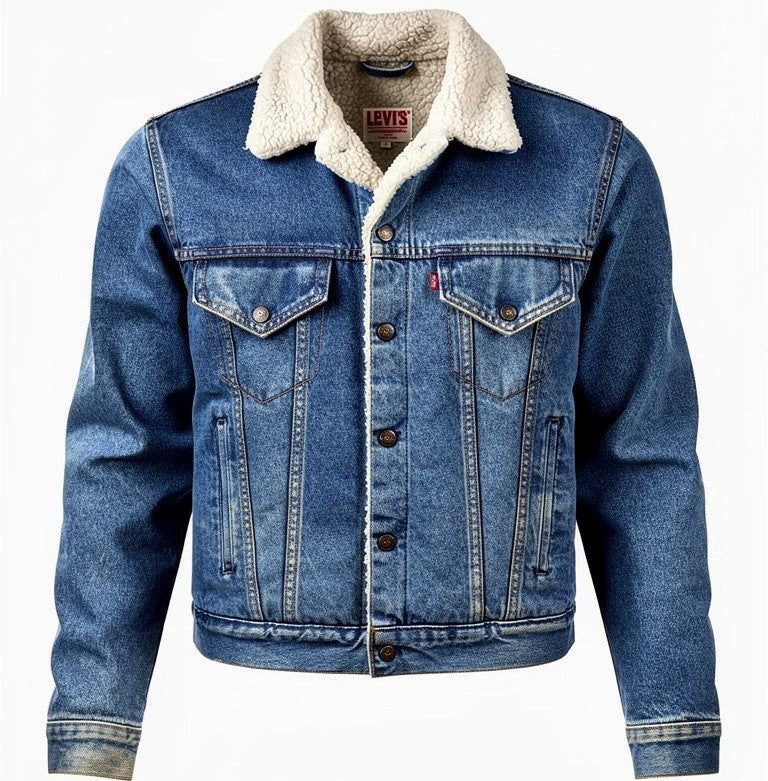 11l24 Levi`s リーバイス 96年製 90`s デニムボアジャケット USA製 vintage 706080216 38R インディゴブルー メンズ 紳士服o07t