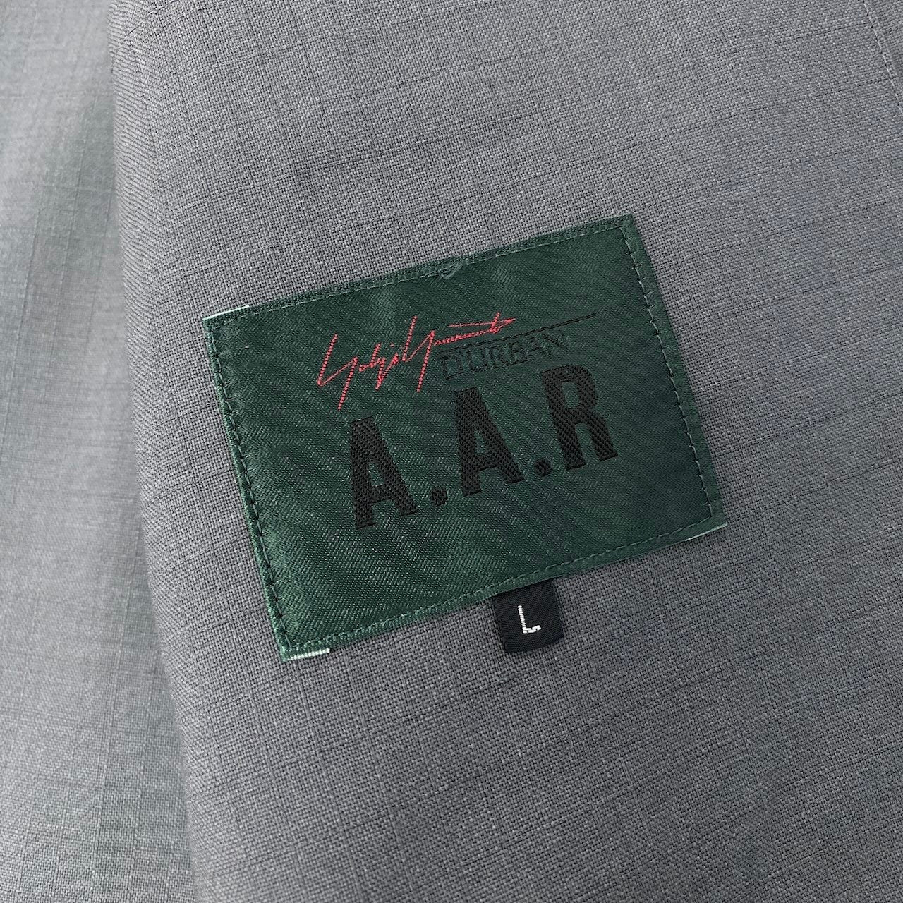 26e8 A.A.R Yohji Yamamoto D`URBAN ヨウジヤマモト ダーバン リップストップ デザインジャケット サイズL グレー メンズ 紳士服u02t