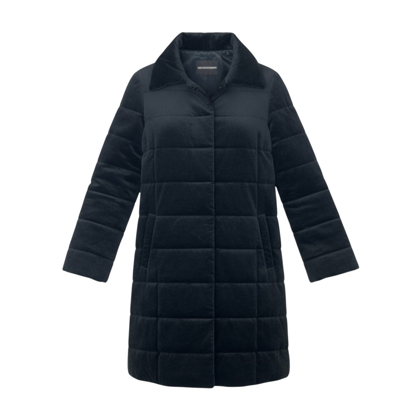 38k16 EMPORIO ARMANI エンポリオアルマーニ ハイネック ロングコート アウター  38 ブラック 画像参照 レディースo07t