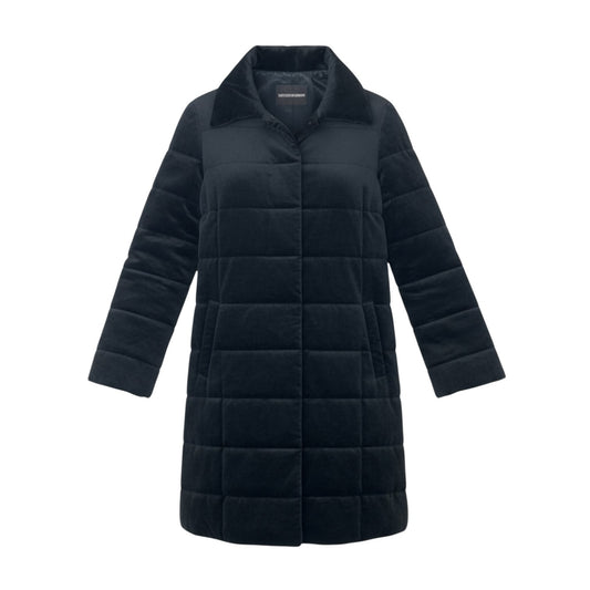 38k16 EMPORIO ARMANI エンポリオアルマーニ ハイネック ロングコート アウター  38 ブラック 画像参照 レディースo07t