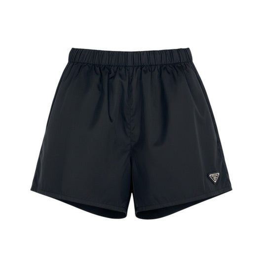 Ic16 PRADA プラダ トライアングルロゴ Re-Nylon ショートパンツ ショーツ Triangle Logo Short Pants 22C757 サイズ38 ブラックt18r
