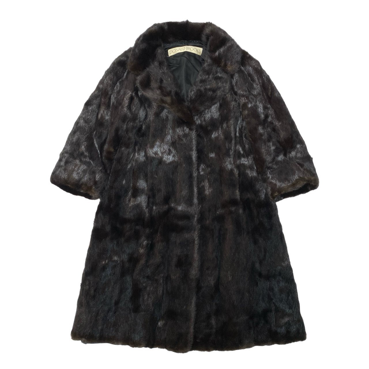 34a16 デミバフミンク ロングコート サイズ11号 MITSUKOSHI ブラウン 本毛皮 Mink Fur Long Coatt18r