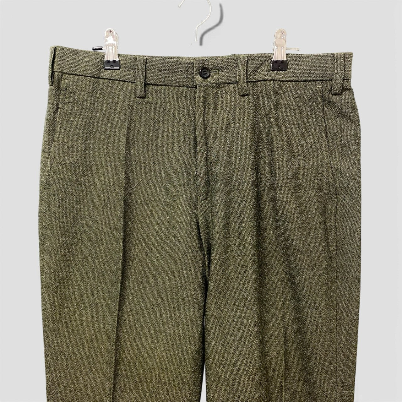 51c13 ISSEY MIYAKE MEN イッセイミヤケ メン スラックスパンツ ボトムス ME41FF080 2 グリーン ウール メンズu02t