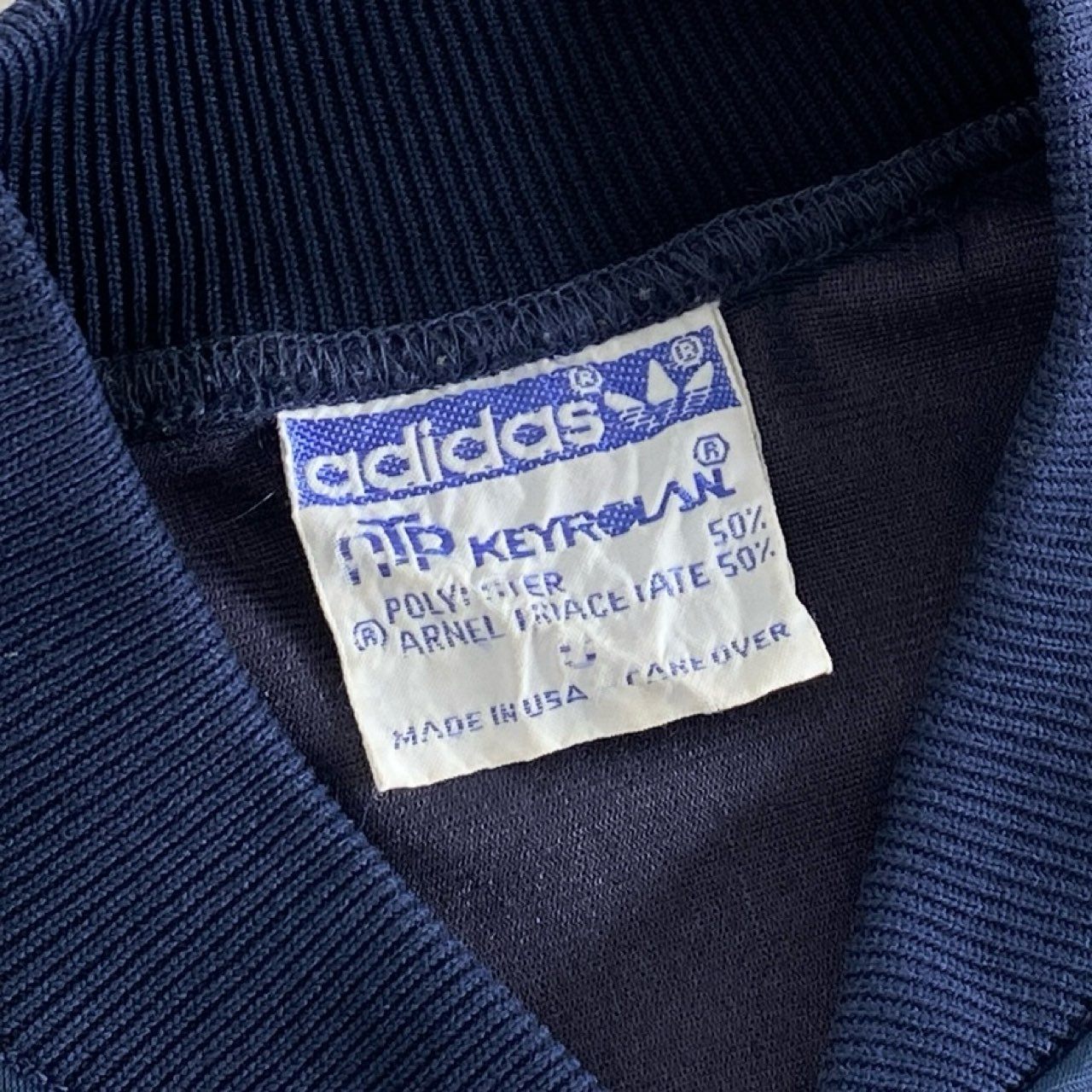 67i5 80s Vintage adidas アディダス ヴィンテージ KEYROLAN ATP Navy Track Jacket トラックジャケット USA製 トレフォイル Sサイズ ネイビー