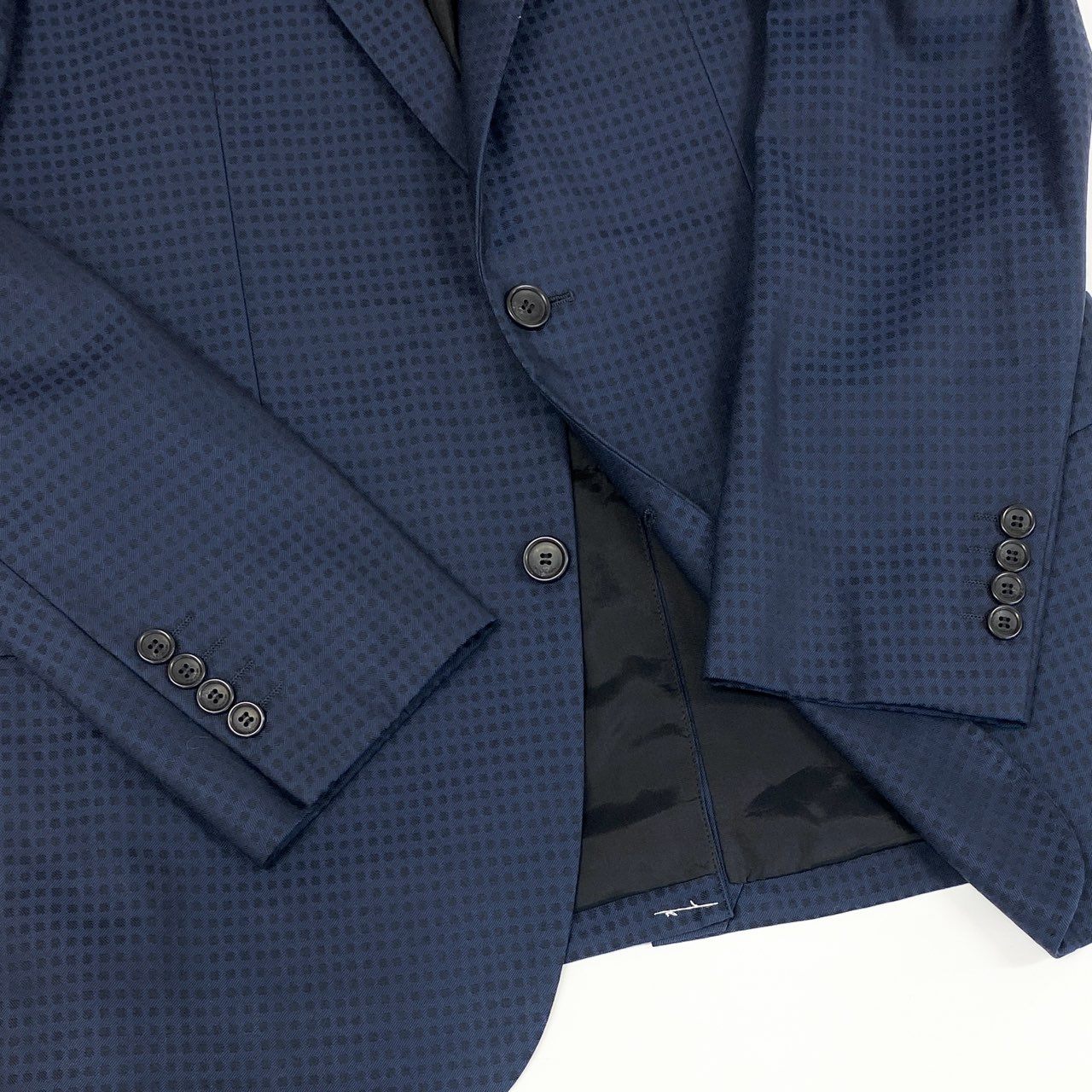 57j17 CALVIN KLEIN カルバンクライン スーツセットアップ テーラードジャケット スラックス フォーマル 38/34 ネイビー ブラック メンズu02t