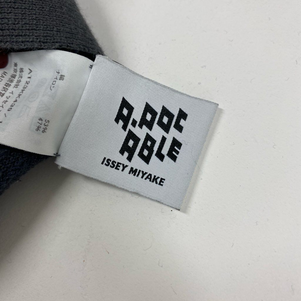 6l25 ISSEY MIYAKE A.POC ABLE イッセイミヤケ エイポック エイブル ニットセーター ロングスリーブ トップス AT23KK439 1サイズ グレー メンズu02t