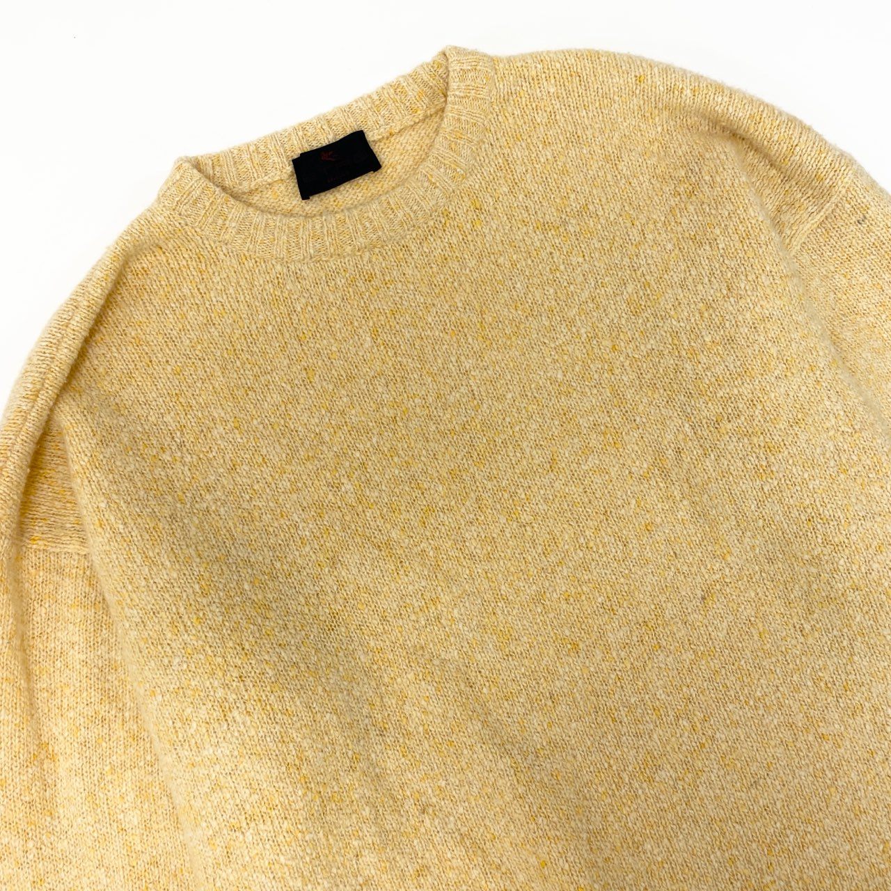 77L8 ETRO エトロ クルーネック ニット セーター 50 イエロー カシミヤ100 メンズ 紳士服 イタリア製u02t