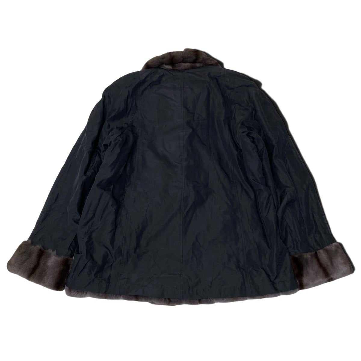 14i20 染め リスファー リバーシブルコート サイズF 本毛皮 Squirrel Fur Coat リアルファーt18r