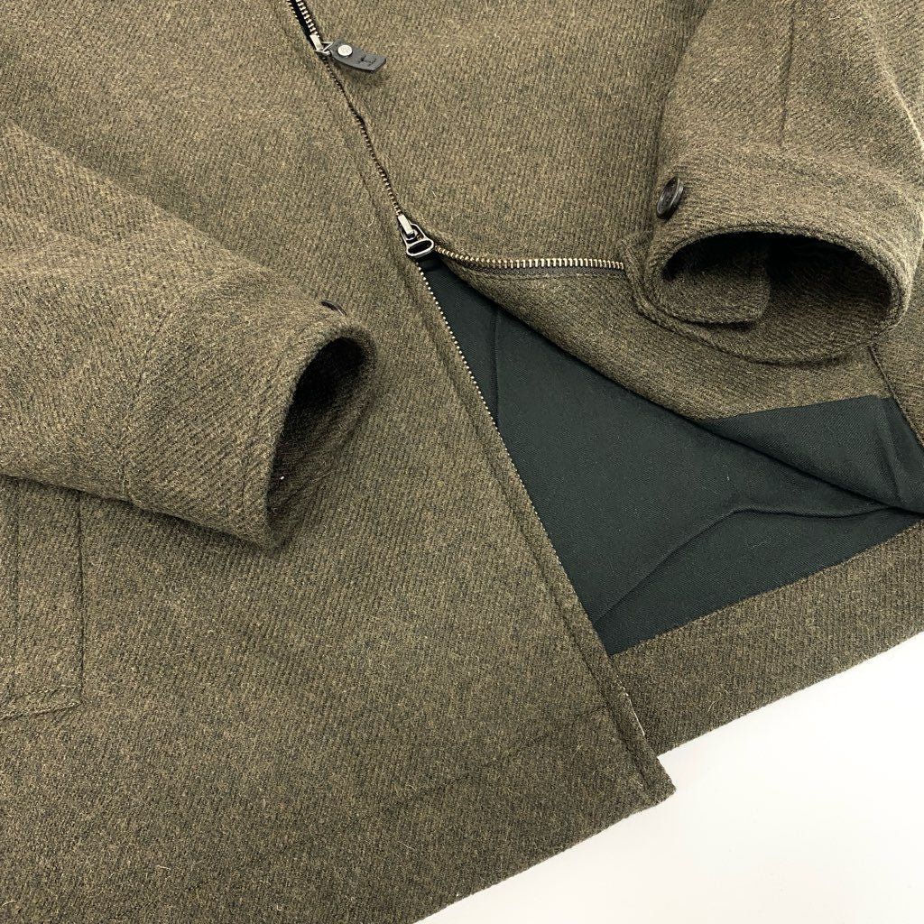39l15【美品】 BROOKS BROTHERS ブルックスブラザーズ ハリントンジャケット ブルゾン ダブルジップ S ブラウン 画像参照 メンズ 男性用u02t