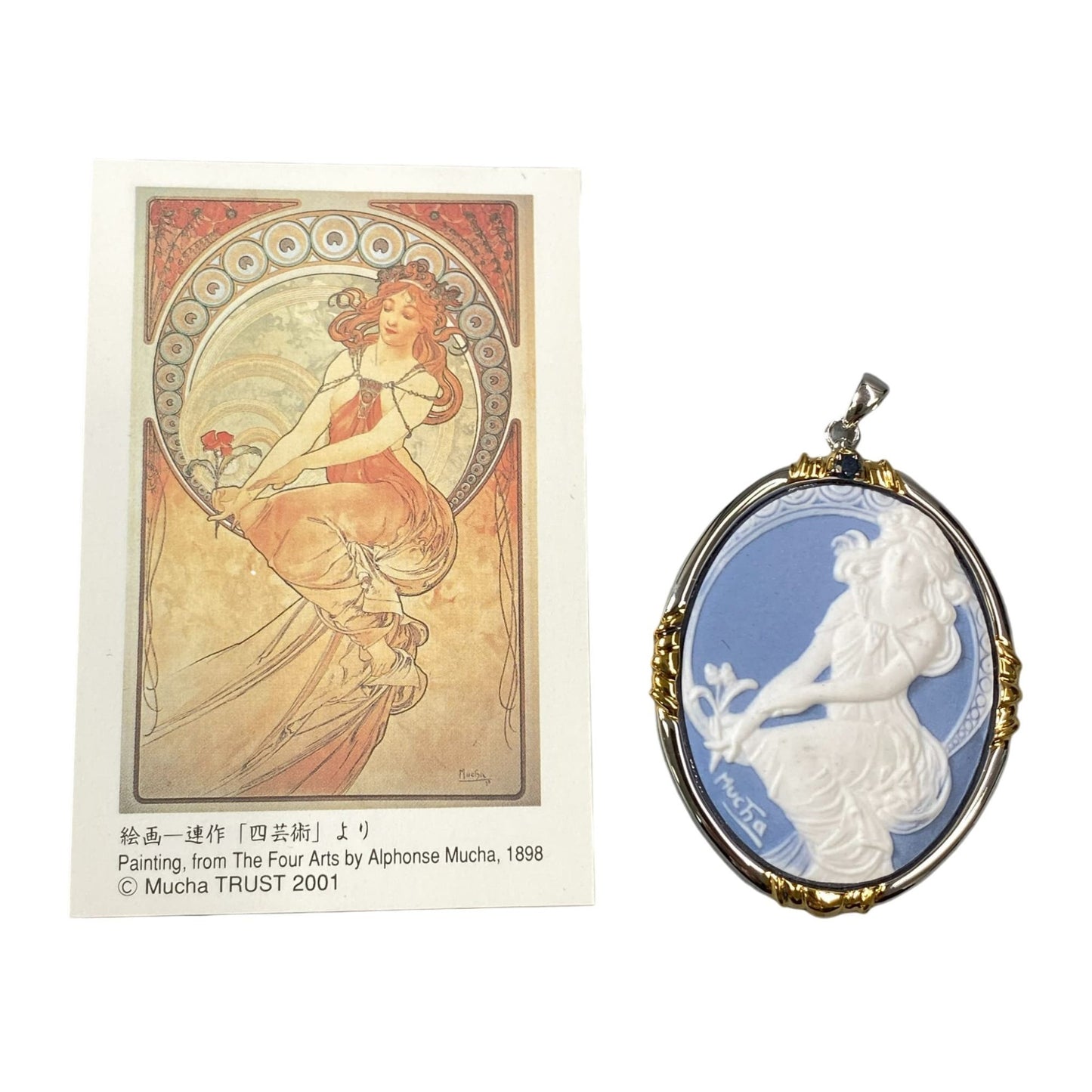 l14 Mucha ミュシャ 四芸術 SV925 宝飾ペンダントコレクション ネックレス Silver シルバー アクセサリー 箱付きt18r