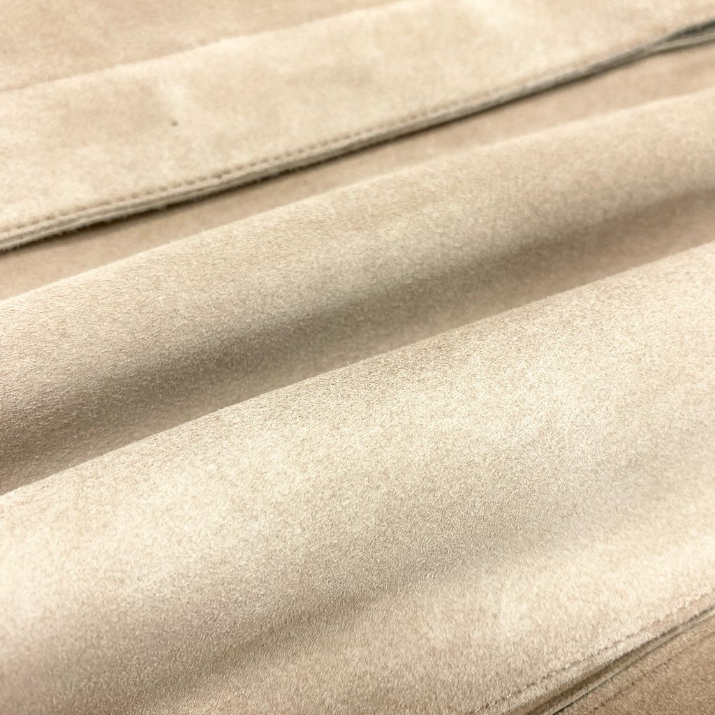 69L17 AKRIS アクリス スウェードジャケット レザージャケット ウエストベルト アウター 40サイズ ベージュ レディースu02t