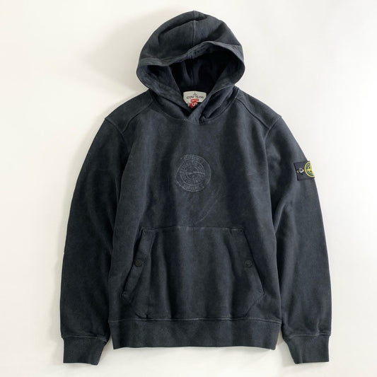 71g3 【未使用保管品】 タグ付 Supreme × STONE ISLAND シュプリーム ストーンアイランド Hooded Sweatshirt フーデッドスウェットシャツ パーカー プルオーバー 7025601S2 Mサイズ ブラック コットン