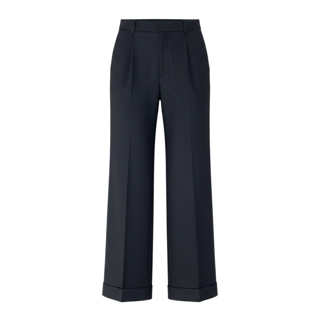 Ef12 GUCCI グッチ トムフォード期 スラックス ストレートパンツ 伸縮ストレッチ 169222 サイズ44 ブラック レディース 女性用t18r