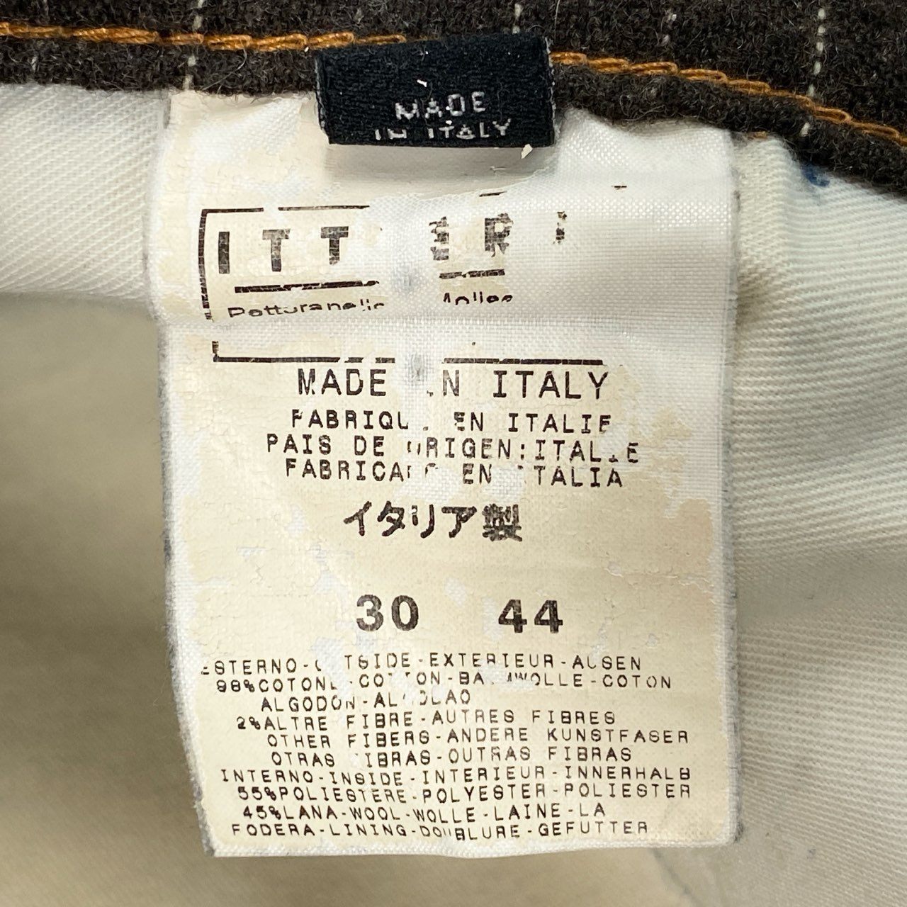 83L19 DOLCE&GABBANA ドルチェアンドガッパーナ 00`s vintage デニムパンツ ジーンズ イタリア製 USED加工 ストレッチ○ メンズ 紳士服 30/44 インディゴk02i