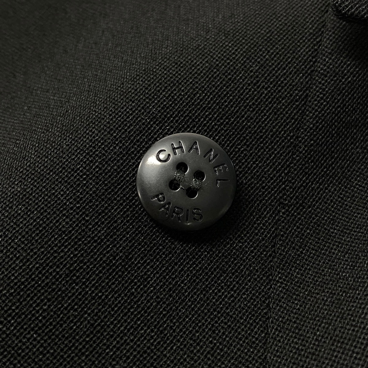 i13 CHANEL シャネル 98P 特殊形状 テーラードジャケット Vinatge Architectural Blazer Black P11222 Size38 ブラックt18r
