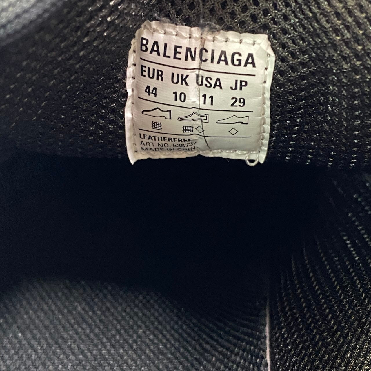f18 《美品》 BALENCIAGA バレンシアガ トリプルエス デニム スニーカー TRIPLE S DENIM SNEAKERS 44 グレー シューズt18r