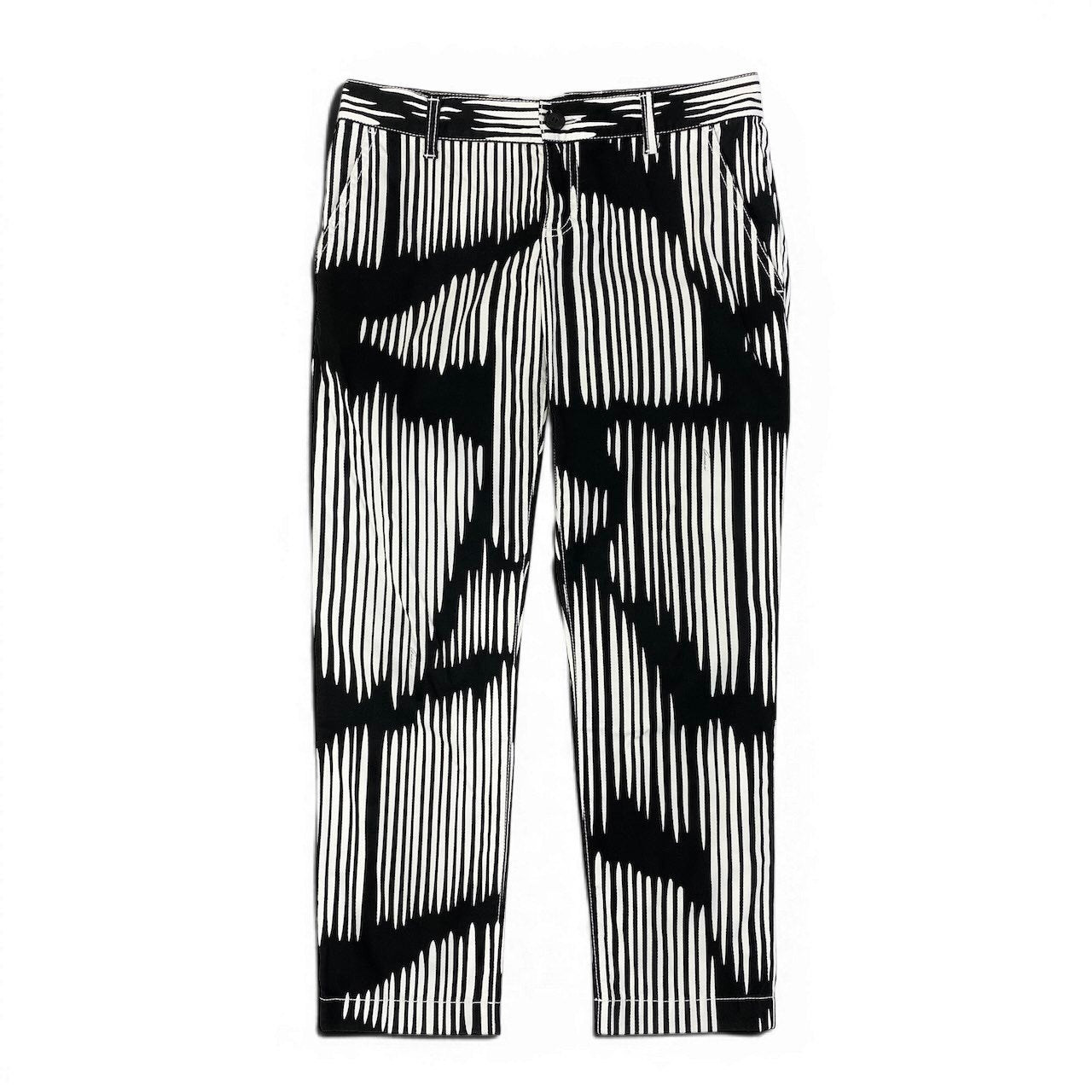 Ed15 GUCCI グッチ ゼブラストライプ ストレッチパンツ Zebra Stretch Pants サイズ40 ブラック ホワイトt18r