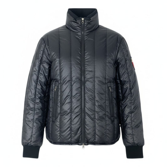 81L15 ARMANI JEANS アルマーニ ジーンズ ダウンジャケット ブルゾン アウター 袖ワッペン XL ブラック メンズ 男性用u02t