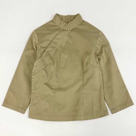 48h15《美品》robe de chambre COMME des GARCONS ローブドシャンブル コムデギャルソン チャイナ シャツジャケット M ベージュ レディース 日本製 AD2004k02i