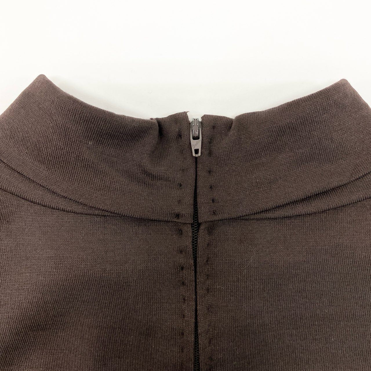 79k21 LEONARD FASHION レオナール ロングスリーブ カットソー ハイネックプルオーバー  美しい花柄プリント レディース 女性用 L ブラウン ウールシルクu02t