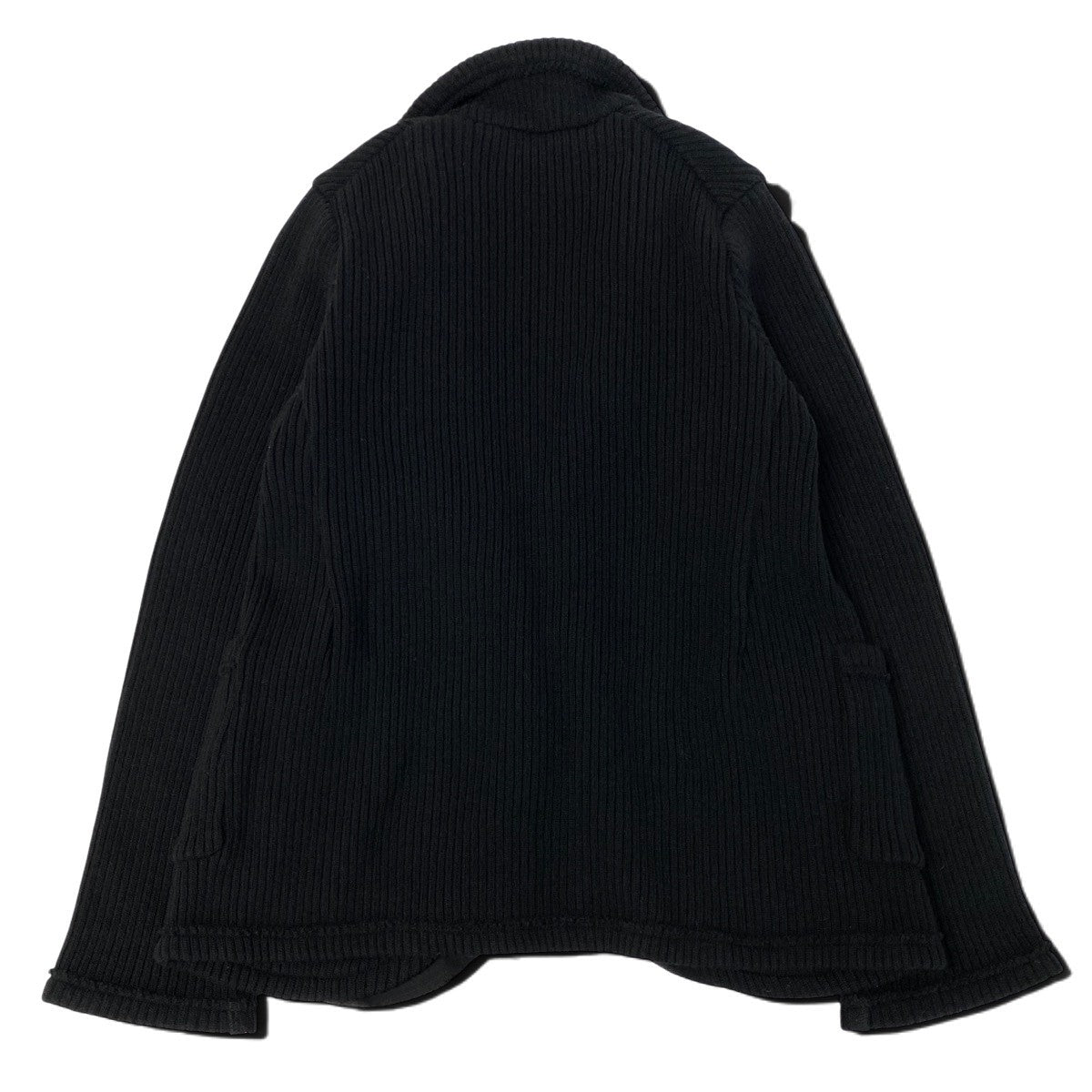 Ij23 robe de chambre COMME des GARCONS AD2002 フリルジャケットカーディガン リブニット 日本製 Mサイズ ブラック レディース 女性用u02t