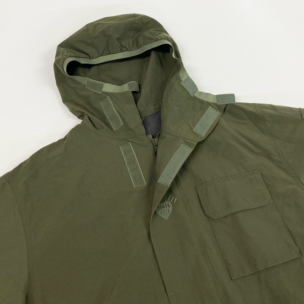 Mb10【美品】HUMAN MADE ヒューマンメイド マウンテンパーカージャケット ブルゾン ジャケットアウター XXLサイズ カーキ k02ik02i