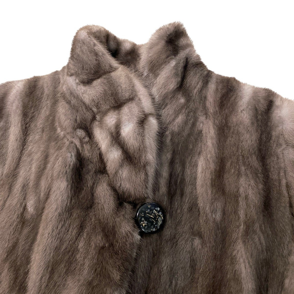 91h8 GRES グレ × SAGA MINK サガミンク ブルーアイリス ミンクファー ロングコート F グレー 最高級本毛皮 Blue Iris Mink Fur Long Coatt18r