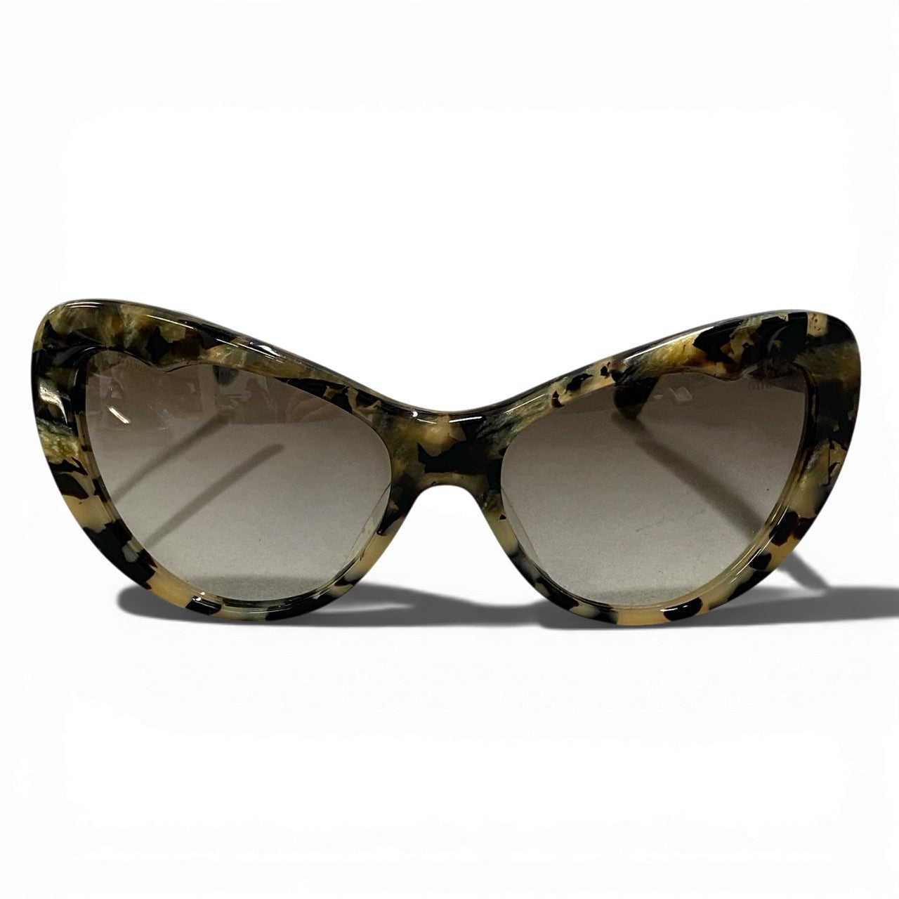 a22【イタリア製】miu miu ミュウミュウ MAM-0A7 サングラス サイドロゴ ベッコウデザイン 57-17 レディース 女性用 アイウェアta1