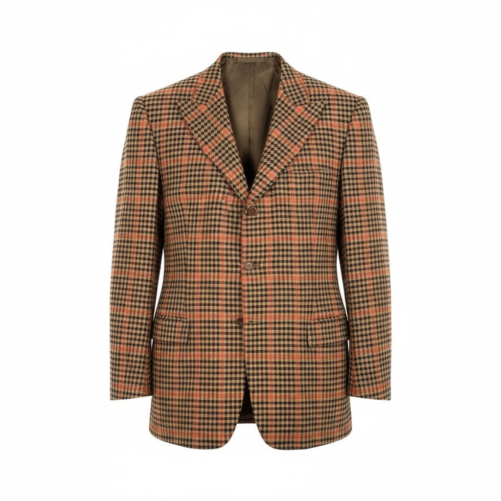 36L10 Tindaro dDe Ruca ティンダロ デ ルカ サルトリア ミラネーゼ 3B テーラードジャケット 英国スタイル サイズXXL相当 メンズ 男性用 ビスポーク 2005k02i