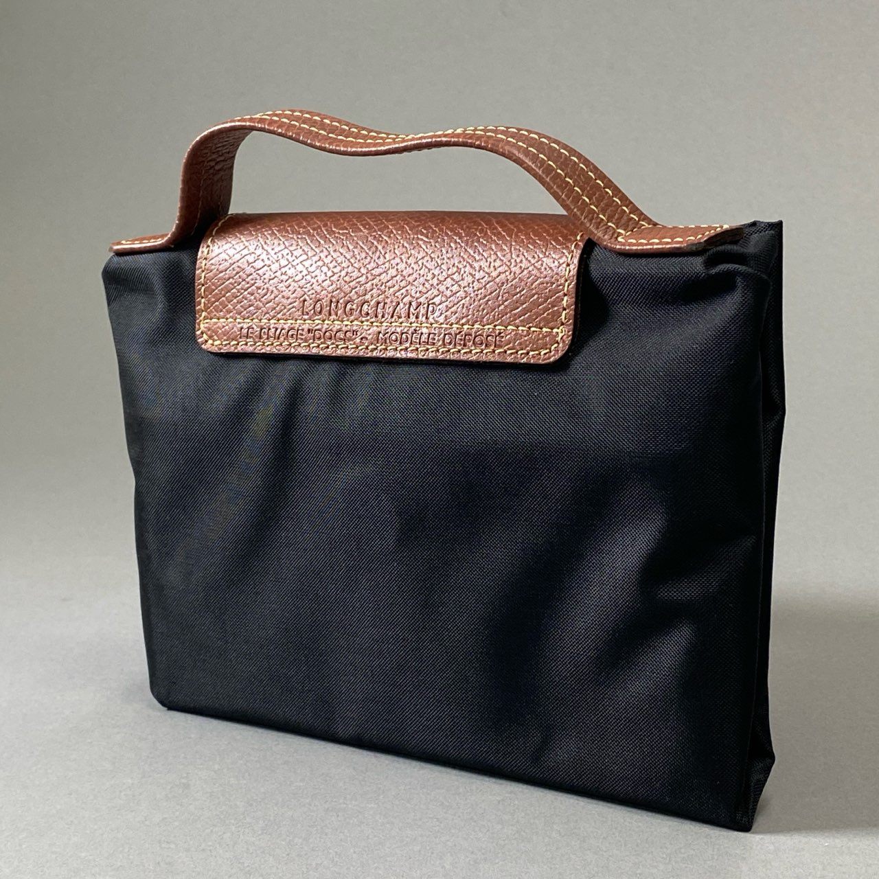 Aj3 《美品》 LONGCHAMP ロンシャン プリアージュ トートバッグ ブラック A4収納可 ワンショルダー 肩掛け 鞄 カバンt18r