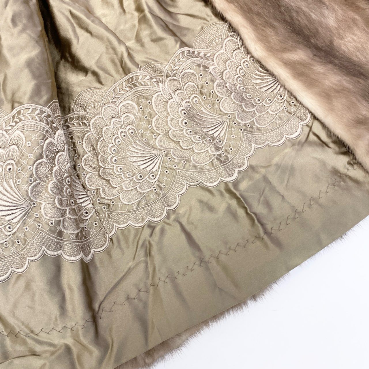 78a24 SAGA MINK サガミンク 銀サガ パステルミンク ロングコート サイズ11 茶系 最高級本毛皮 Mink Fur Coatt18r