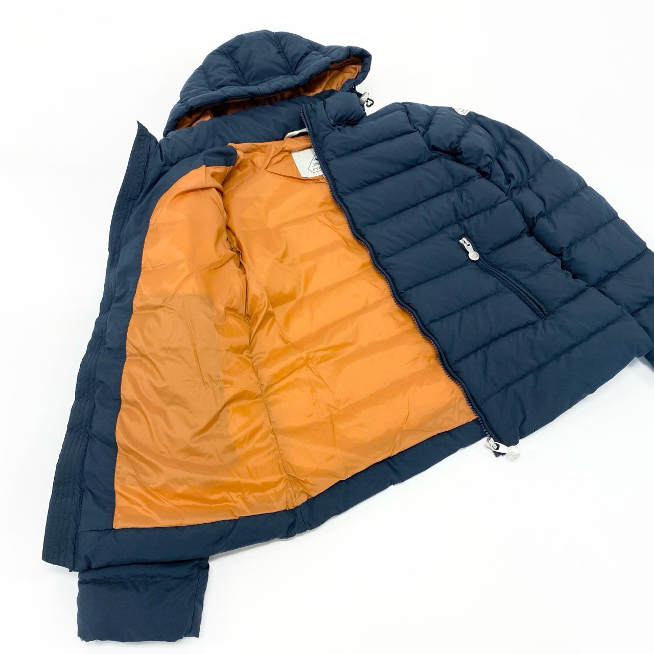 57L8 PYRENEX ピレネックス SPOUTNIC SOFT スプートニックソフト ダウンジャケット フード取り外し可 レディース 34 ネイビーu02t