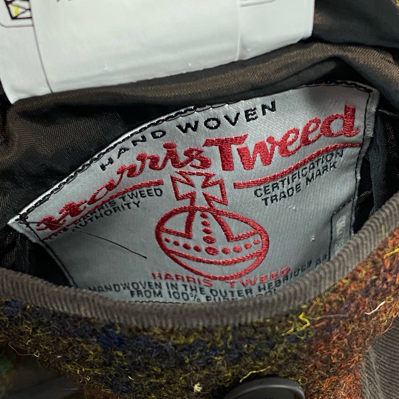 12b20 《美品》 TAGLIATORE タリアトーレ ハリスツイード生地 テーラードジャケット ツイードジャケット 44 グリーン オレンジ ウール メンズu02t