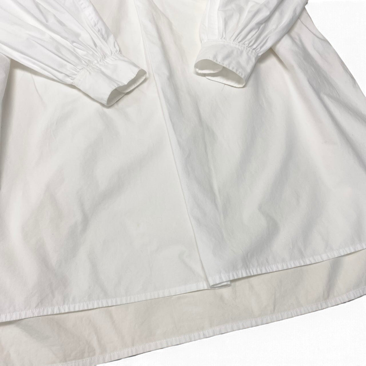 19i25 robe de chambre COMME des GARCONS コムデギャルソン 長袖シャツワンピース コットンシャツ 白シャツ ロングシャツワンピース ホワイト 綿100％ レディース 女性用u02t