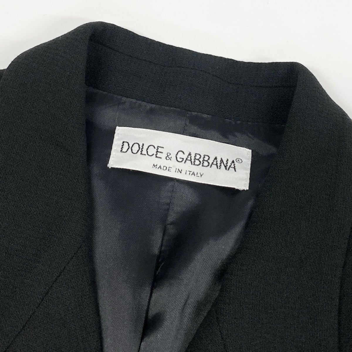 Eh6 DOLCE＆GABBANA ドルチェアンドガッバーナ テーラードジャケット ピークドラペル ダブルブレスト イタリア製 ロングジャケット 40 ブラック レディース 女性用o07t