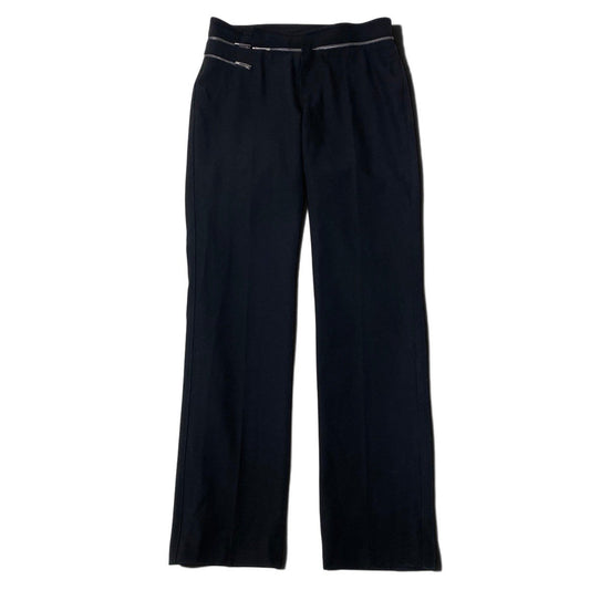 Ei27 GUCCI グッチ 2001 トムフォード期 Y2K ジップデザイン スラックスパンツ ボトムス イタリア製 42 ブラック ウール レディースo07t