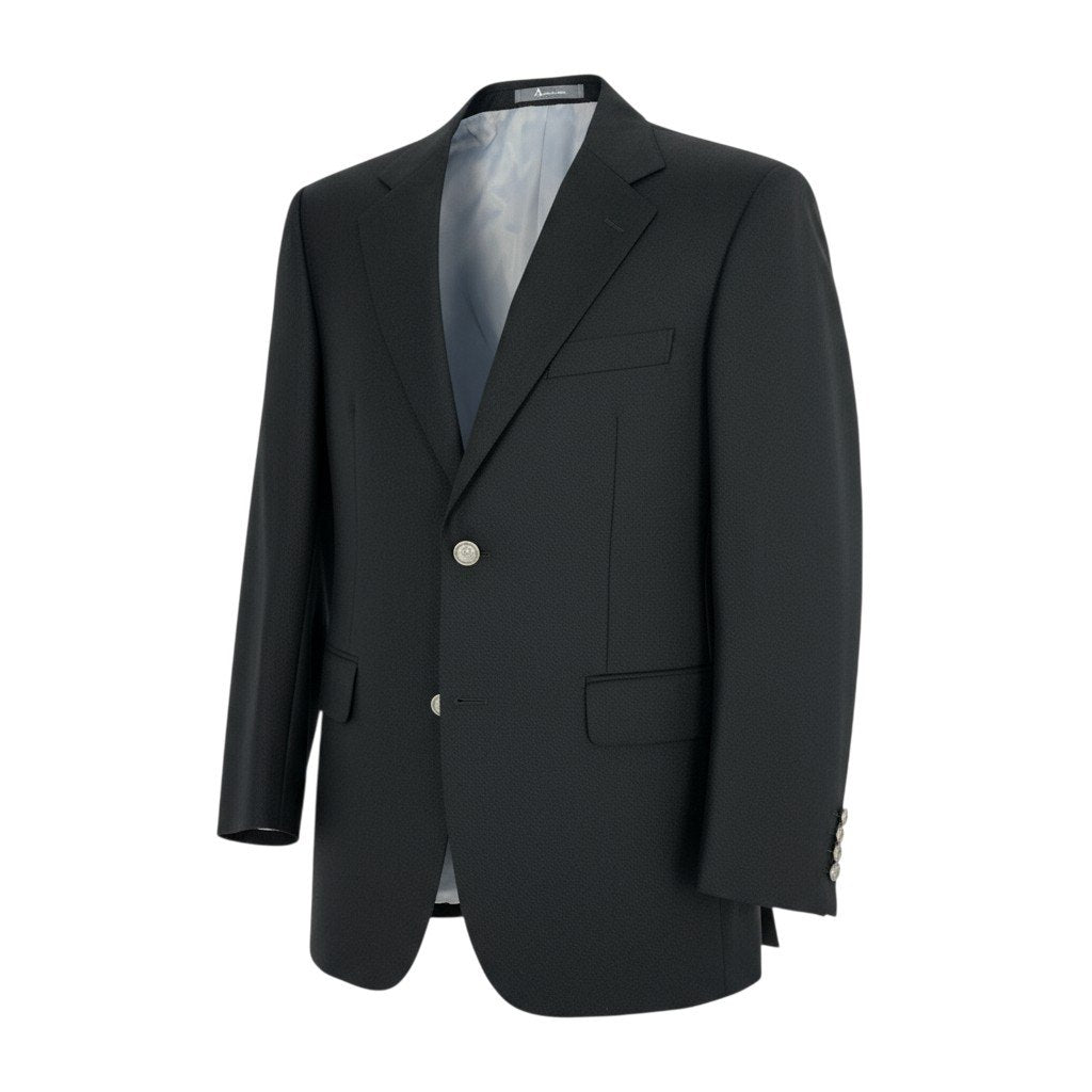 16k10 Aquascutum アクアスキュータム テーラードジャケット ブレザー 二釦 フォーマル 94A6サイズ ブラック メンズu02t