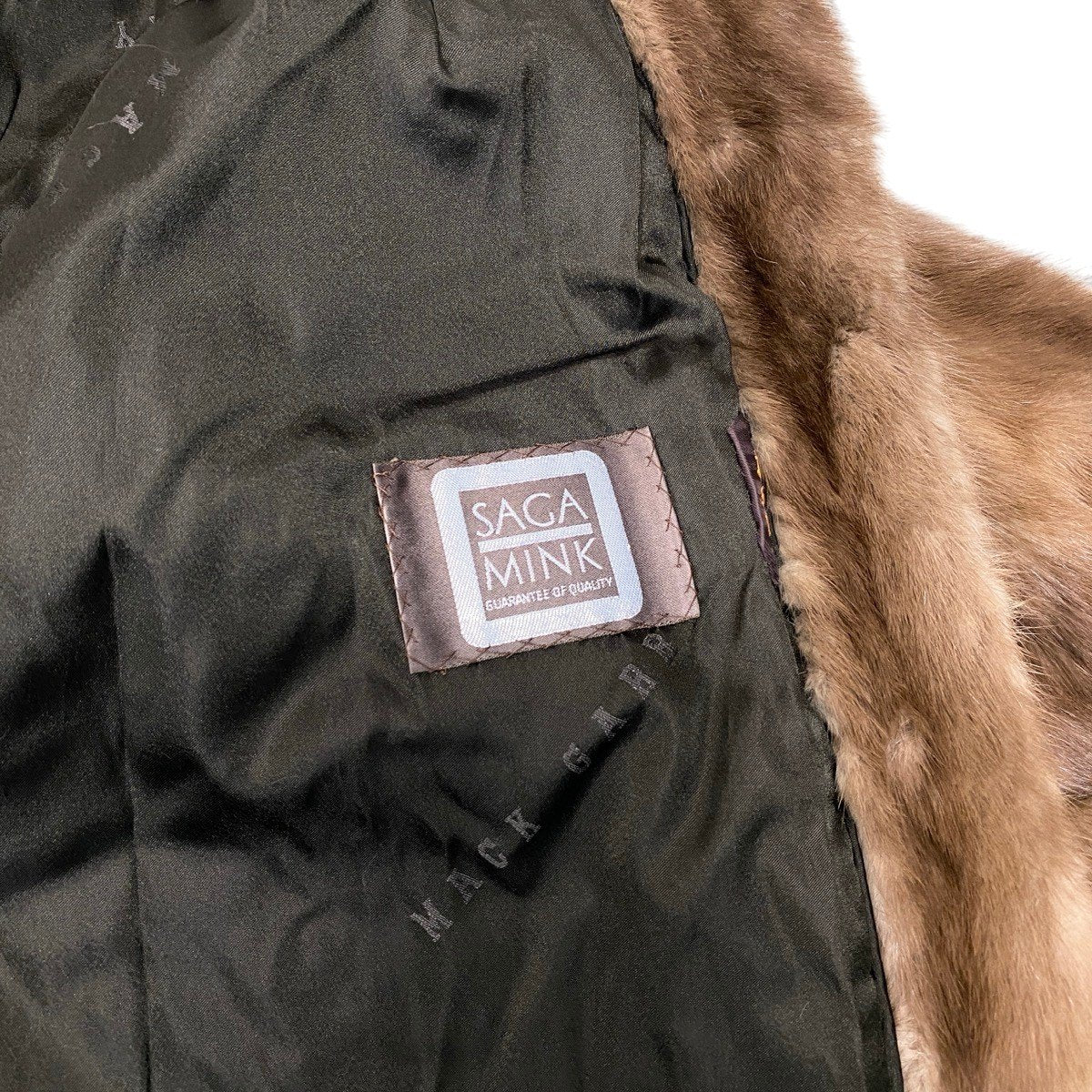 91h9MACK GARRY × SAGA MINK サガミンク パステルミンク ロングファーコート F 茶系 最高級本毛皮 Mink Fur Long Coatt18r
