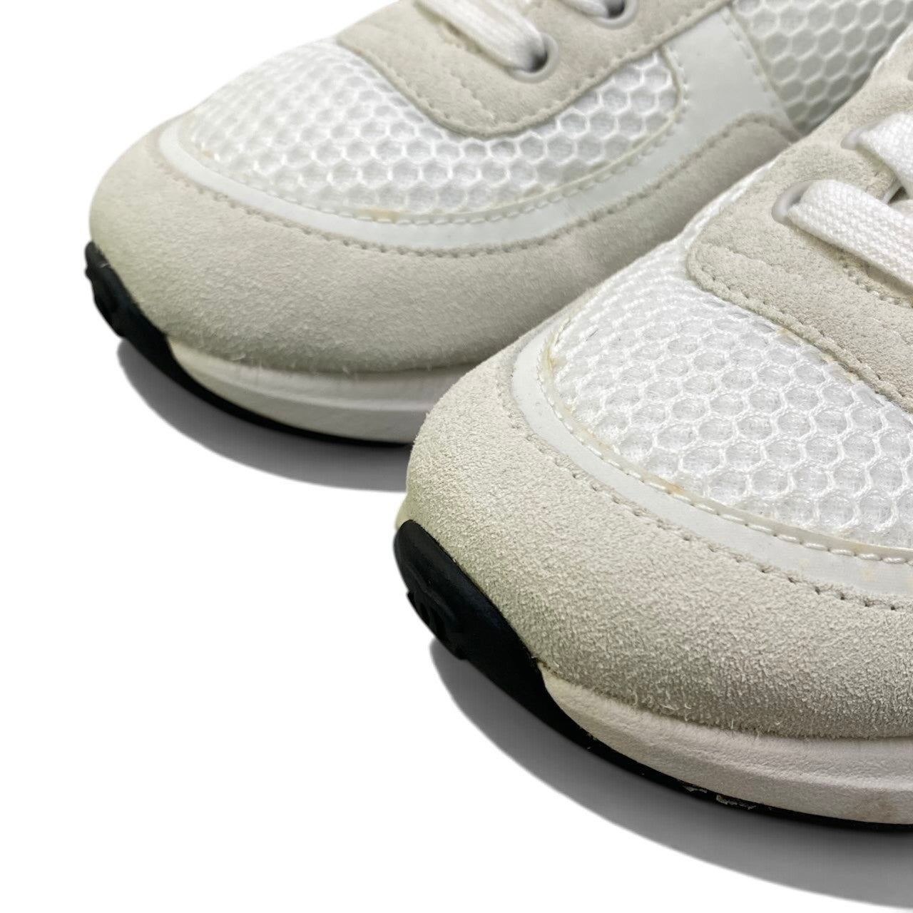 h29《美品》 CHANEL シャネル 22SS CCロゴ テニス スニーカー CC Logo Tennis Sneakers G38800 size 36 ホワイト 箱有t18r