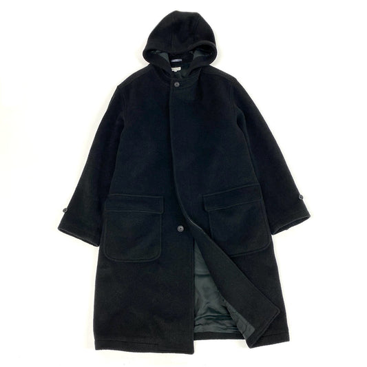 13h29 《美品》Paul Smith ポールスミス フーディーウールコート ロングコート アウター ジャケット Lサイズ ブラック メンズ 男性用u02t