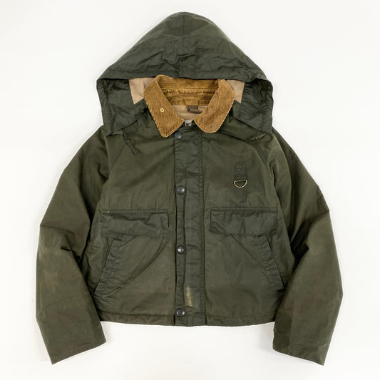 17h20 英国製 Barbour MARGARET HOWELL バブアー マーガレットハウエル オイルドジャケット アウター 取り外し可能フード LWX0847OL51 カーキ コットン レディースk02i