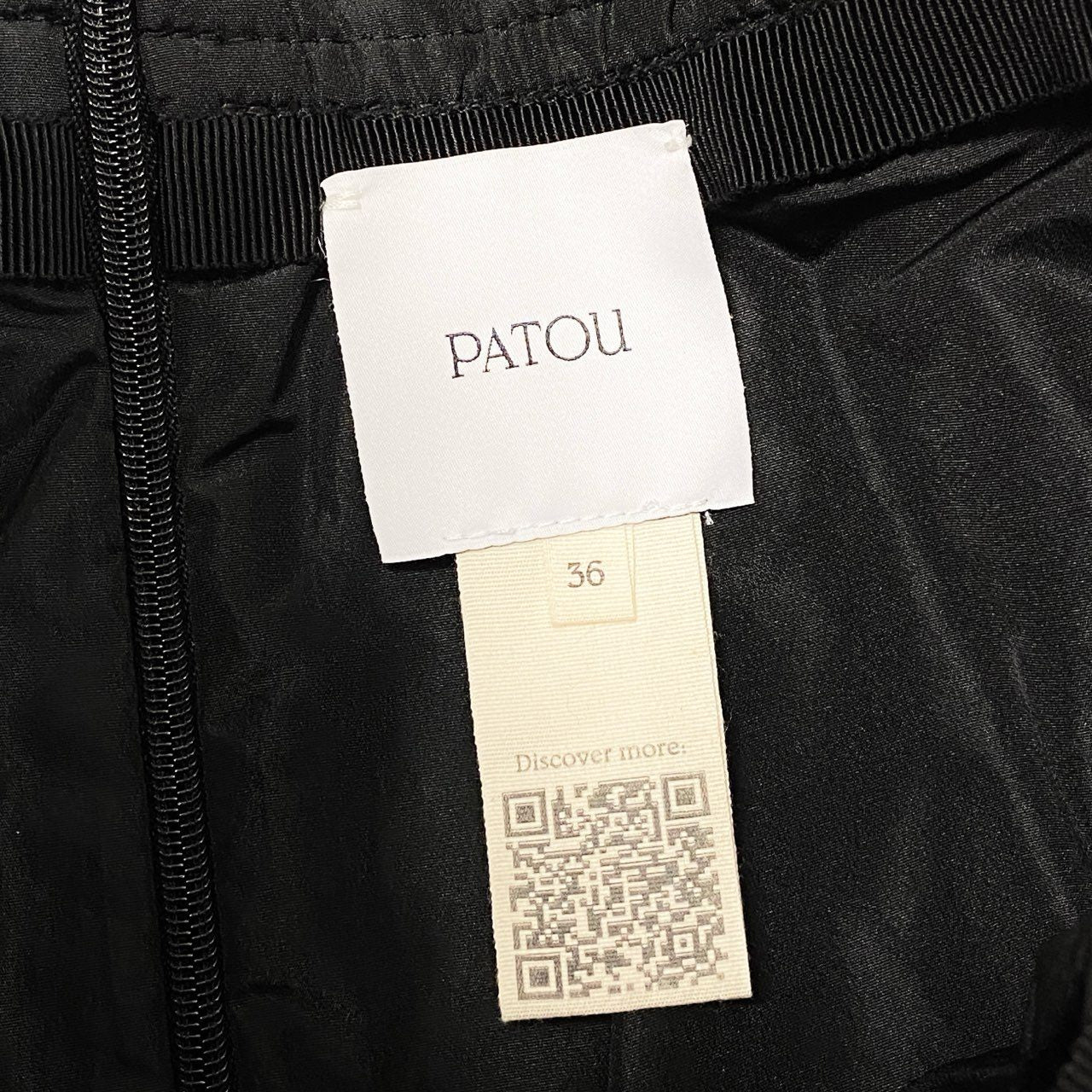 77f24 PATOU パトゥ バブルバルーンミニスカート ボトムス フレアスカート 24A-SK043-0011 36 ブラック レディース
