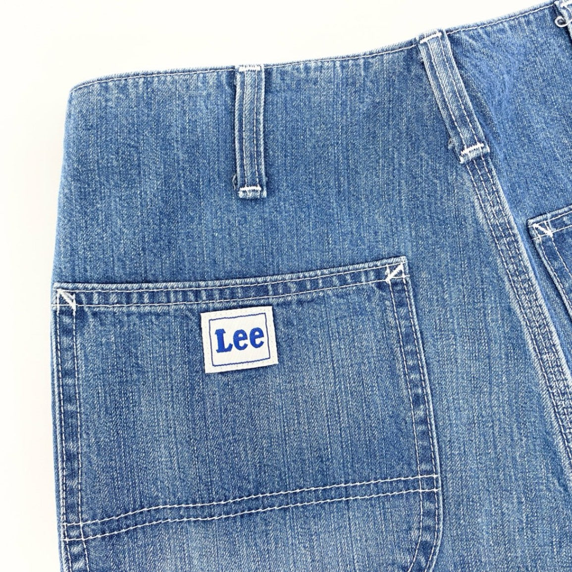 58c5【美品】AMERI×Lee アメリ リー オーバーオールセットアップ ノースリーブトップス デニムパンツ LB9354 24サイズ ブルー コットン100％ レディース 女性用u02t