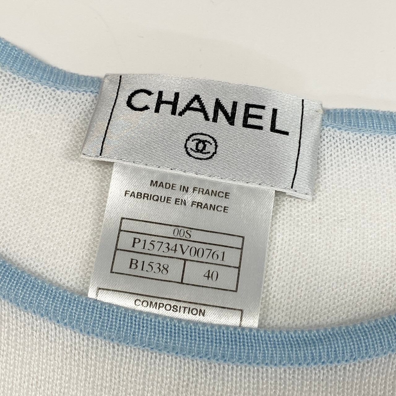 e7 CHANEL シャネル 2000年 ココマーク コットンニットベスト トップス P15734 40 ホワイト コットンu02t