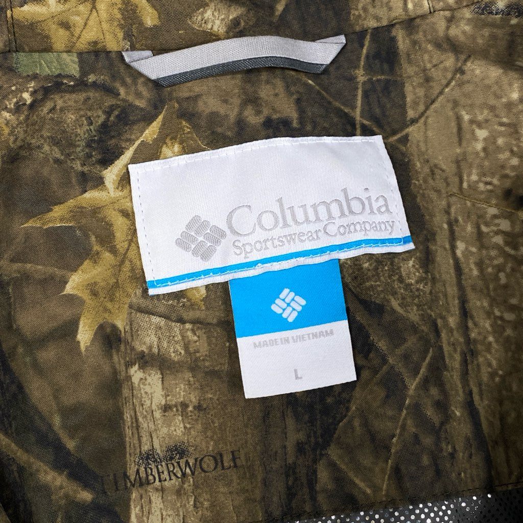 23L22 Columbia コロンビア マウンテンパーカー ジャケット アウター デクルーズ サミットパターン カモフラ 迷彩 220 PM3810 Lサイズ ブラック メンズo07t