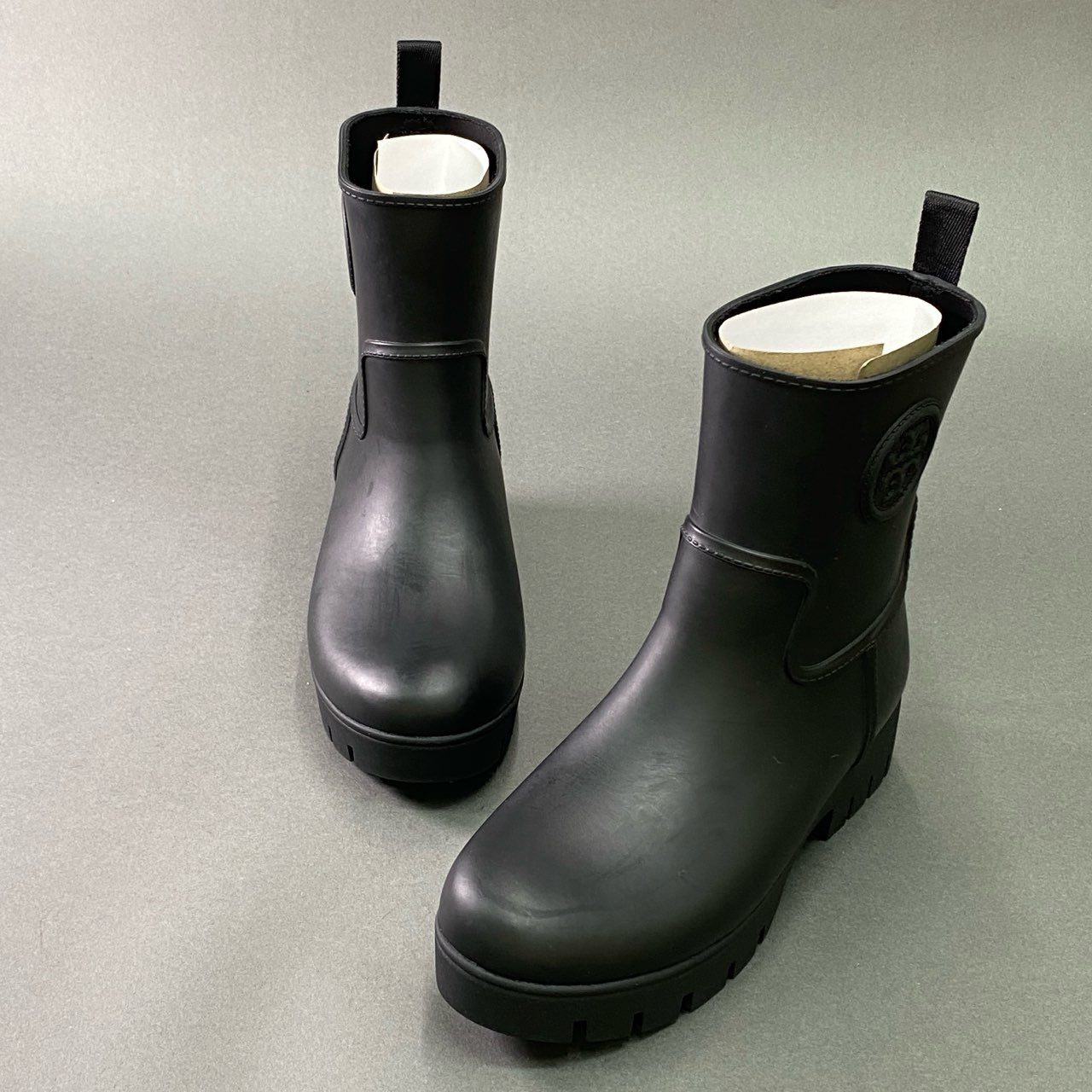 1k5 TORY BURCH トリーバーチ ANKLE アンクル レインブーツ 89510 9 ブラック RAIN BOOT 箱付き シューズ