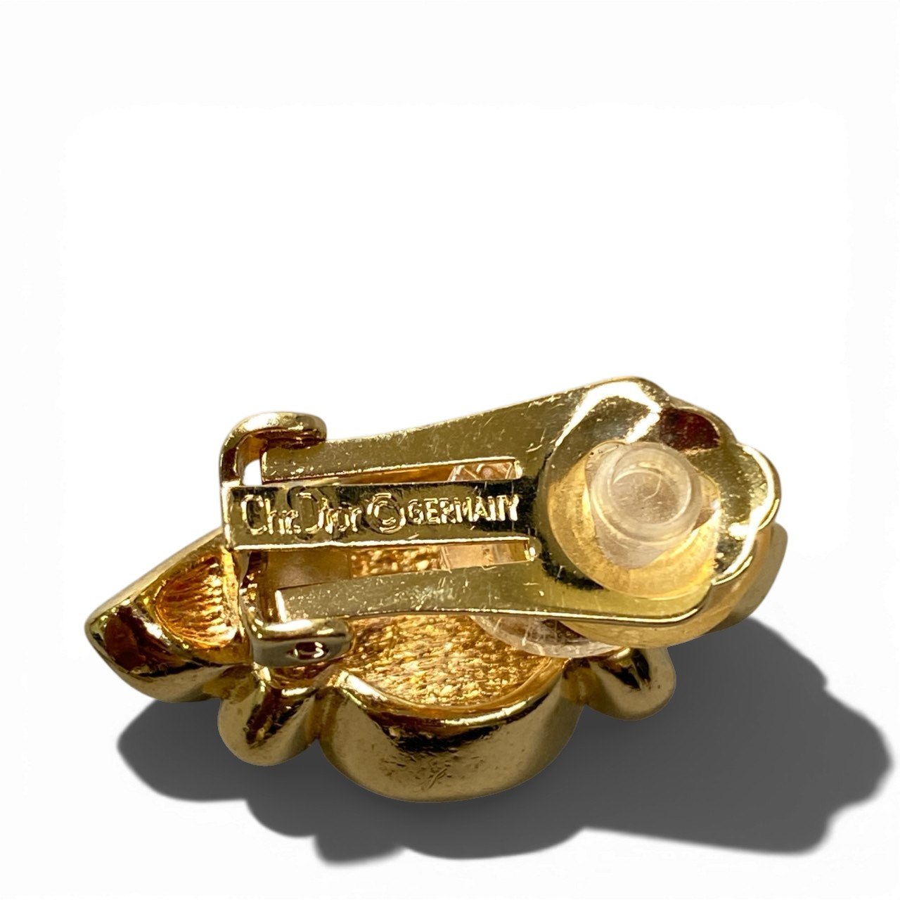 c3 Christian Dior クリスチャンディオール ビジュー イヤリング グリーン ゴールド 両耳 ラインストーン Bijou Luxury Earringt18r