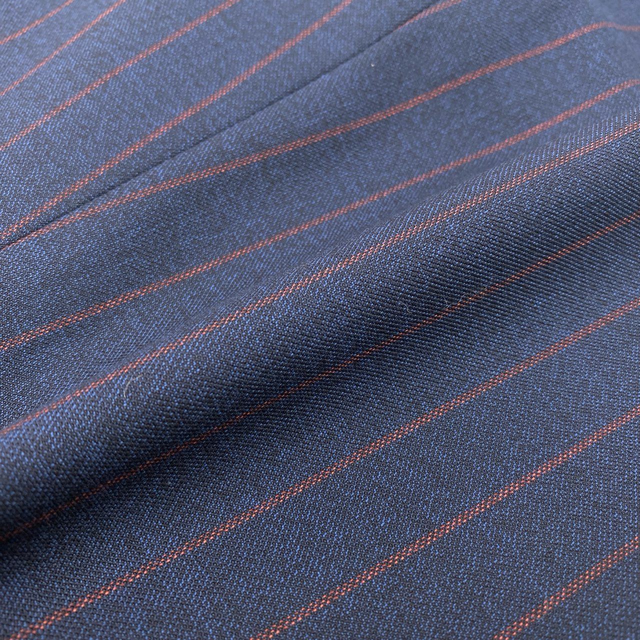 61k28 mila schon ミラショーン セットアップスーツ 3ピース スリーピース 2B ストライプ柄 ビジネス フォーマル メンズ 紳士服 ネイビー ウール100％u02t