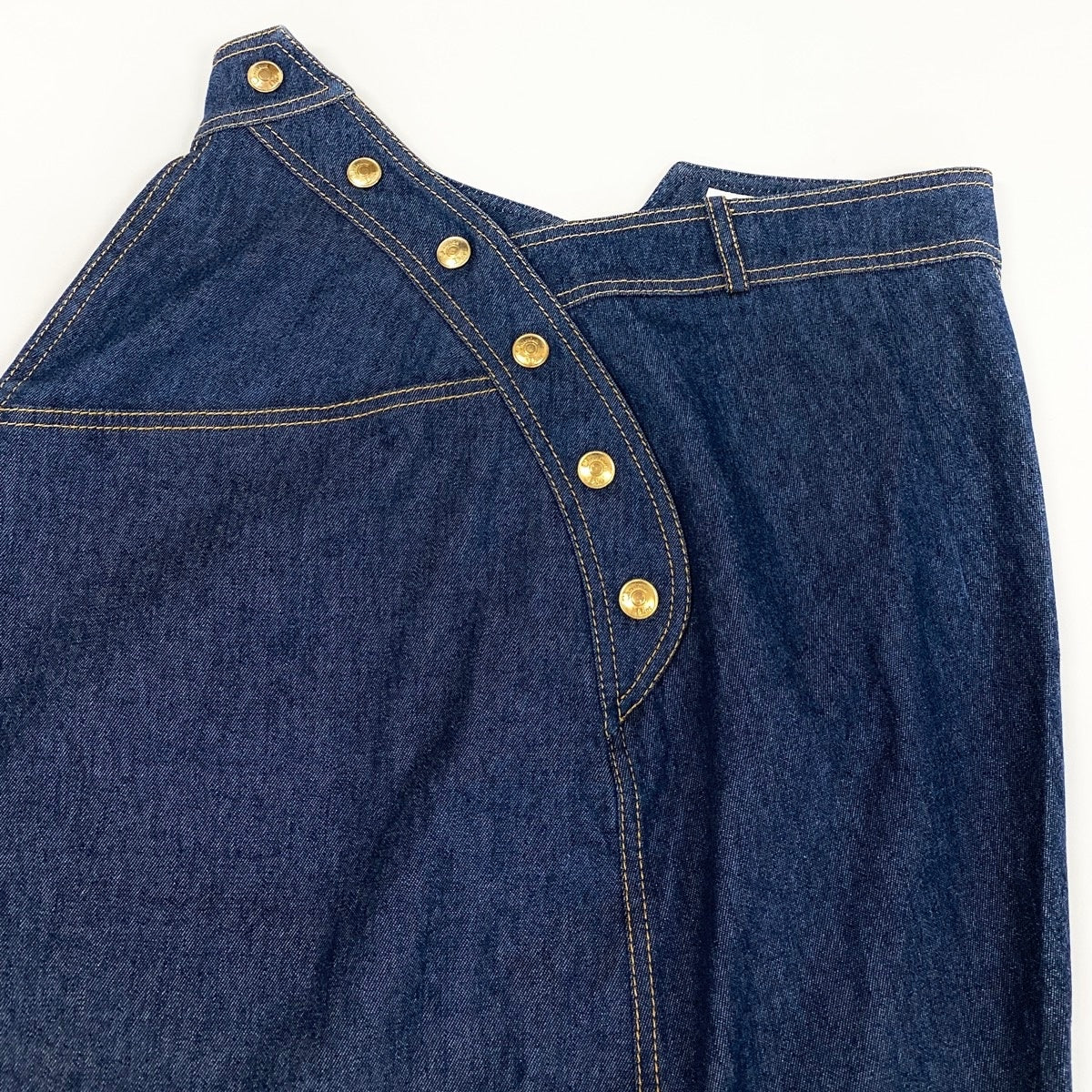 Eh10 《美品》 Christian Dior クリスチャンディオール 2000年 ジョンガリアーノ アシンメトリー デニムスカート 40 インディゴブルーu02t